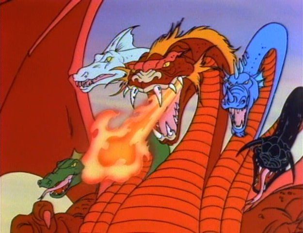 Dibujos animados de los 80 dragones y mazmorras